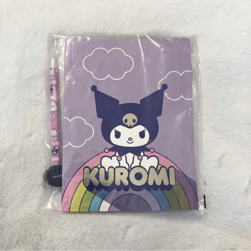 Kuromi Notebook and Pen Set Sanrio 2 Piece Gift Journal New